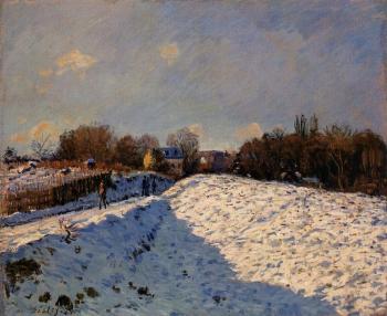 Alfred Sisley : The Effect of Snow at Argenteuil